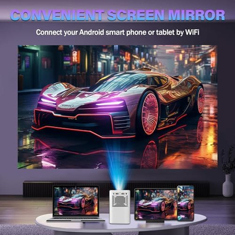 S30 Mini Projector, 720P Wifi, White