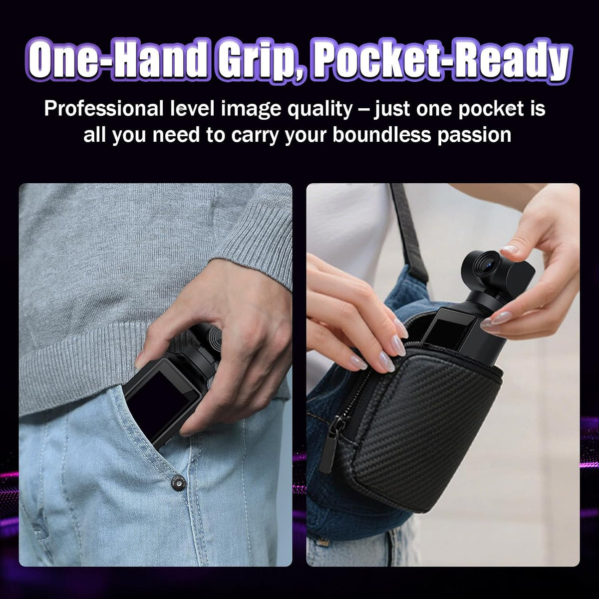 X8 4K Vlogging Camera, Wifi Pocket Camera with Rotatable Lens