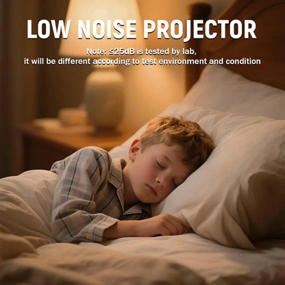 V4 Mini Projector, Portable Smart Projector with 2.4G Wifi