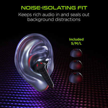 Hypergear Cobrastrike True Wireless Gaming Earbuds with No Lag Audio